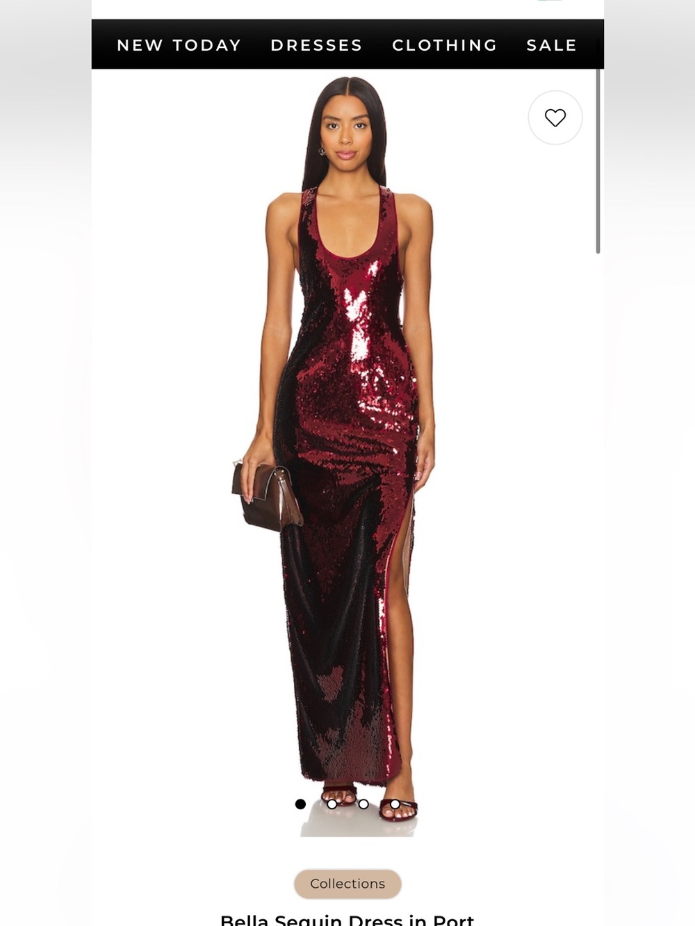 Retrofete Bella Sequined Dress burgundy